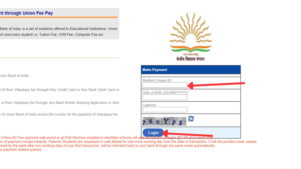 Kendriya Vidyalaya (KV) Fees Payment Online Process 2024